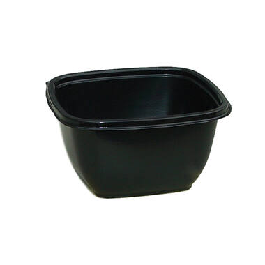 SALADEBOWL 375ml 4KANT ZWART  500st
